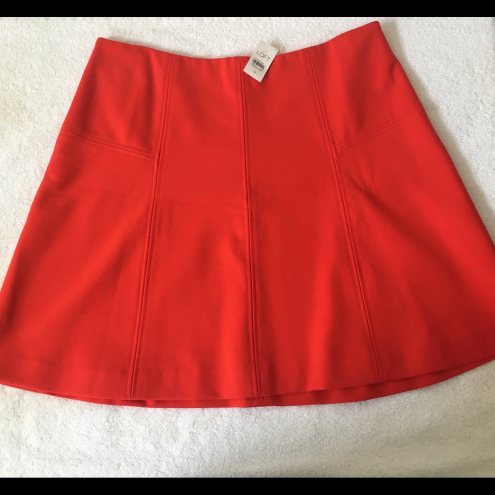 NEW!! LOFT A-line Skirt - Coral - Size 12- New w-tags